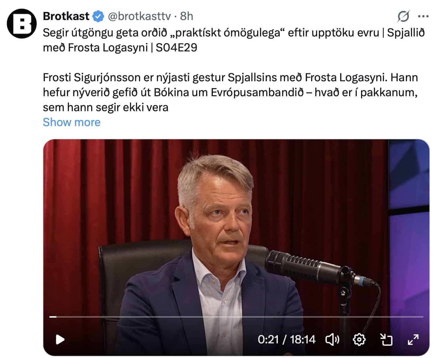 Viðtal í Brotkasti